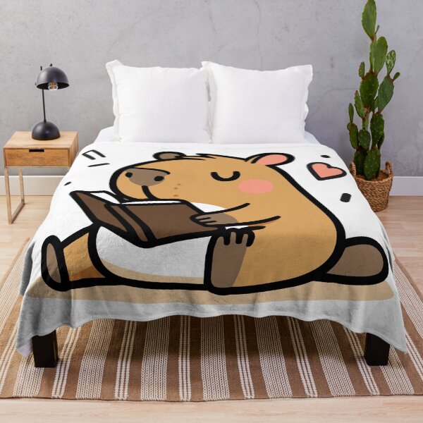 Item preview, Cute Capybara Reading designed and sold by BluRockDesigns.