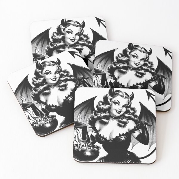 Item preview, Retro Devil Pin Up designed and sold by PulpVintage.