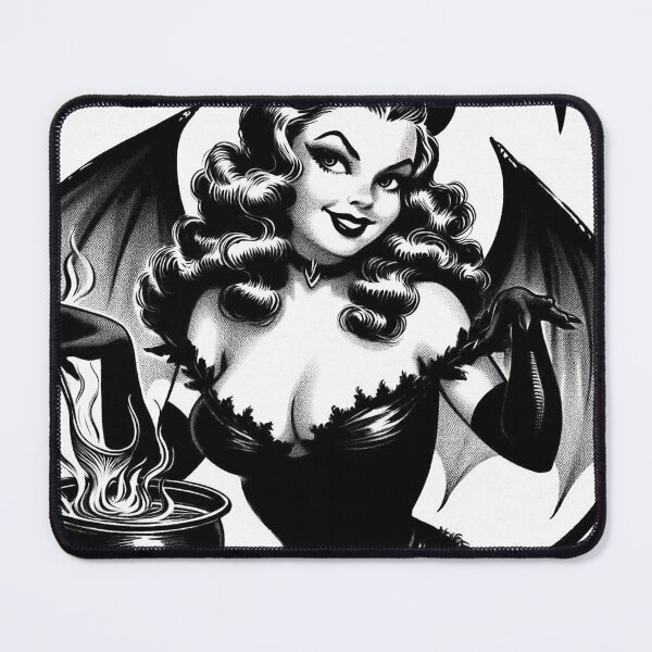 Item preview, Retro Devil Pin Up designed and sold by PulpVintage.