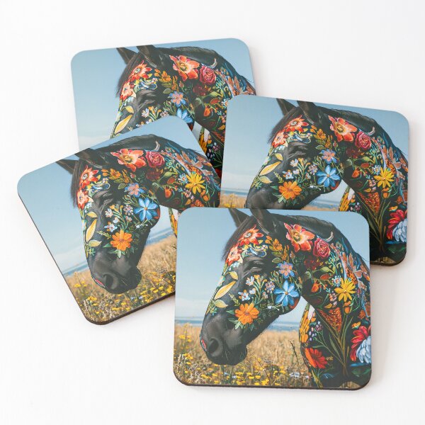 Item preview, Painted horse in the field designed and sold by alxndraai.
