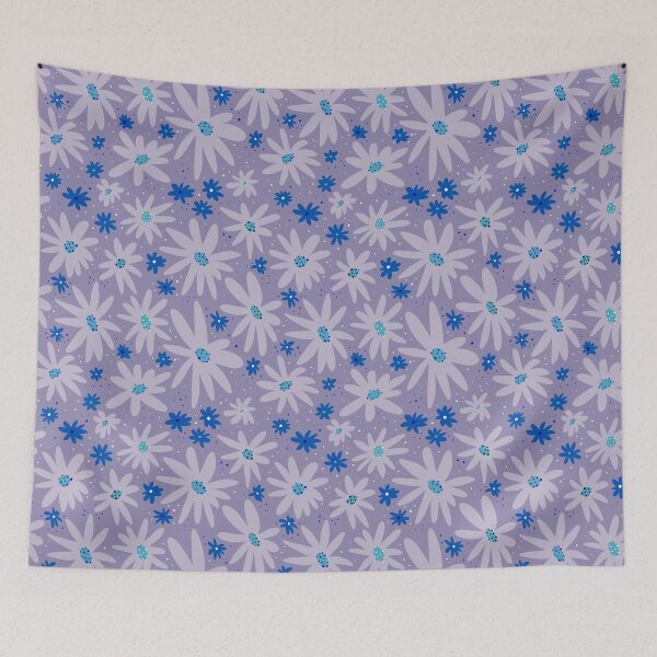 Item preview, Flowers in blue. A calm evening meadow. designed and sold by KOUZZA.
