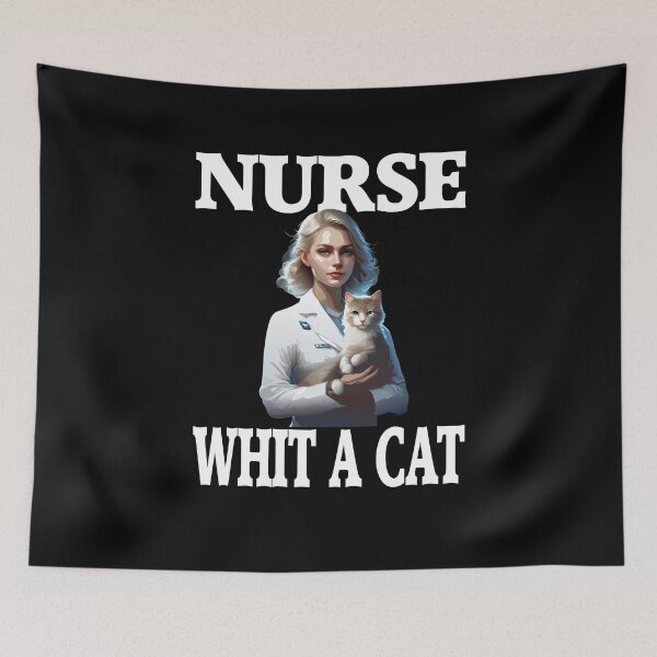 Item preview, Nurse with cat Cool cat design designed and sold by ReneMM.