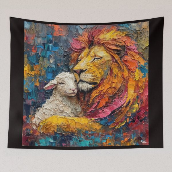 Item preview, LION AND THE LAMB designed and sold by ArtbyRolleen.