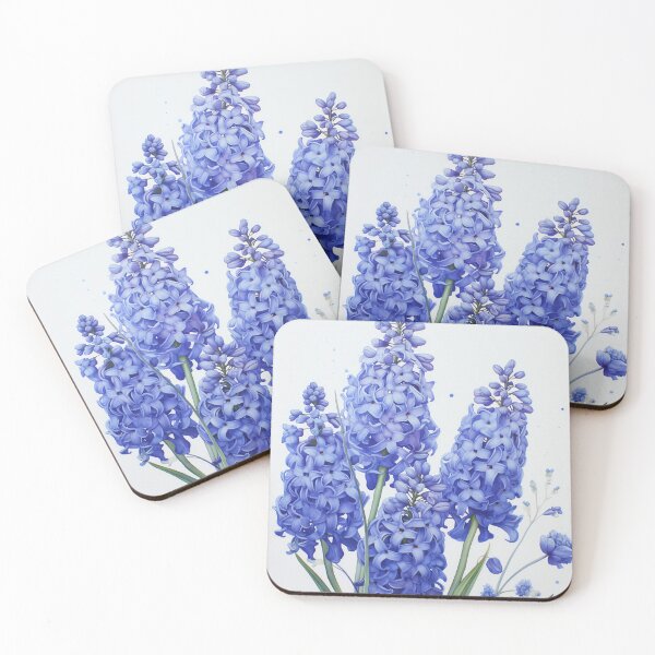 Item preview, Vibrant Spring Blossoms Series: Exquisite Hyacinths Watercolor Artwork - Floral Elegance for Home Styling & Office Decor designed and sold by Peek-Designs.