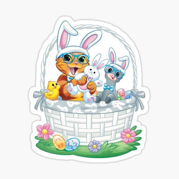 Item preview, JoJo & No Drama Llama Easter Basket Cartoon designed and sold by tigerjojo.