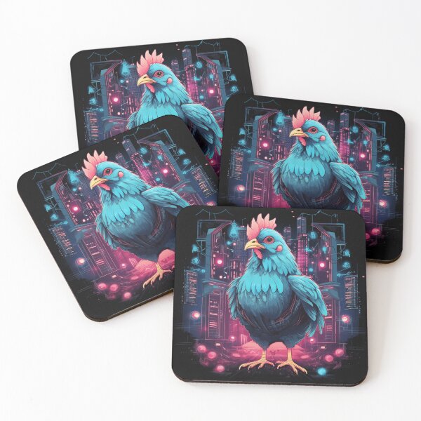 Item preview, Cyberpunk Easter Egger Chicken,  designed and sold by whiteraven-shop.