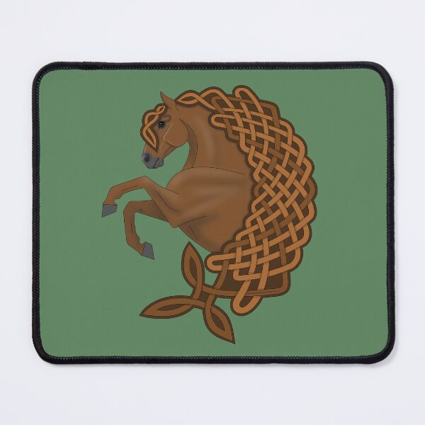 Item preview, Chestnut Andalusian Horse with Celtic Knotwork Mane designed and sold by DappledMoon.