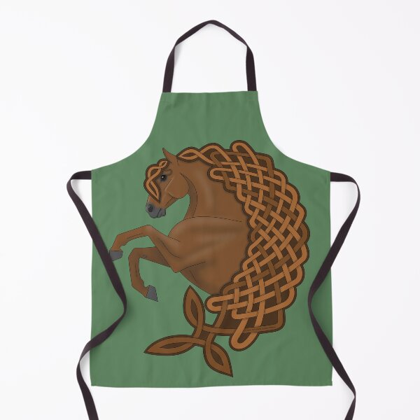 Item preview, Chestnut Andalusian Horse with Celtic Knotwork Mane designed and sold by DappledMoon.