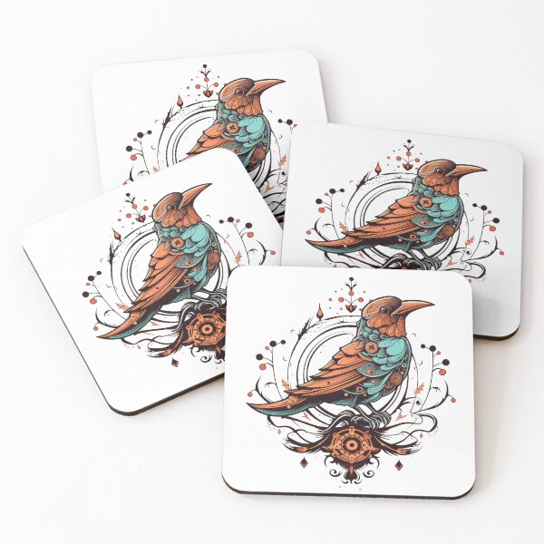 Item preview, raven, decorative design, gothic steampunk designed and sold by AI Gizmo.