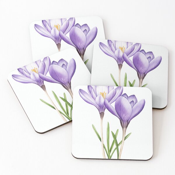 Item preview, Vibrant Spring Blossoms Series: Exquisite Crocuses Watercolor Artwork - Floral Elegance for Home Styling & Office Decor designed and sold by Peek-Designs.