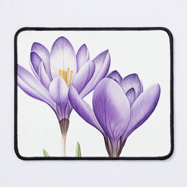 Item preview, Vibrant Spring Blossoms Series: Exquisite Crocuses Watercolor Artwork - Floral Elegance for Home Styling & Office Decor designed and sold by Peek-Designs.