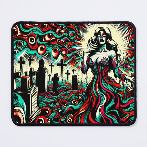 Item preview, Trippy Cosmic Psychedelic Cemetery Ghost designed and sold by AIPixelMaster.