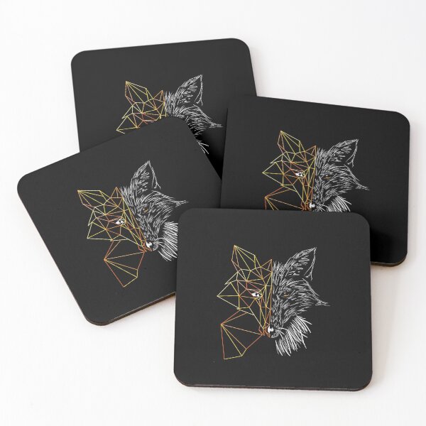 Item preview, Geometric Fox, black  designed and sold by Krystal  Thomas.