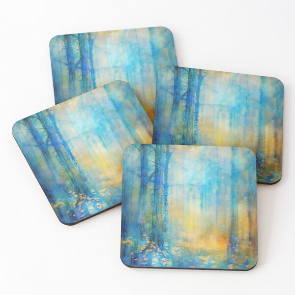 Item preview, Vibrant Spring Blossoms Series: Exquisite Blue Forest Watercolor Artwork - Floral Elegance for Home Styling & Office Decor designed and sold by Peek-Designs.