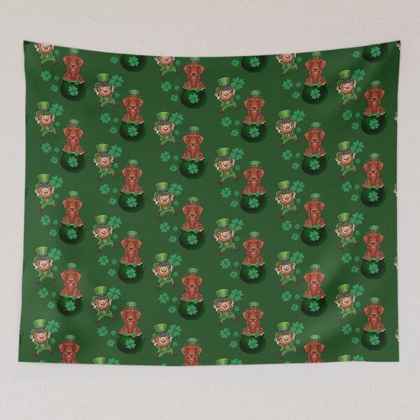 Item preview, St Patricks Day Leprechaun & Irish Setter Lucky Shamrocks designed and sold by Cute & Sassy Custom Gifting Boutiques.