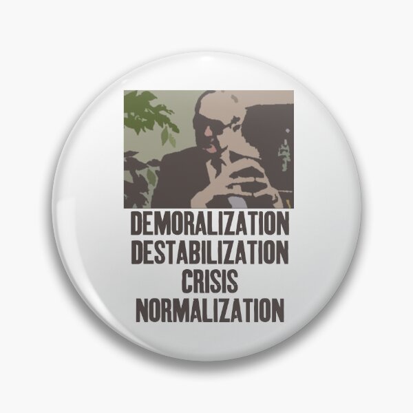 Item preview, Yuri Bezmenov Demoralization Destabilization Crisis Normalization Subversion Quote designed and sold by ChickenMamaTees.