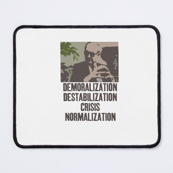 Item preview, Yuri Bezmenov Demoralization Destabilization Crisis Normalization Subversion Quote designed and sold by ChickenMamaTees.