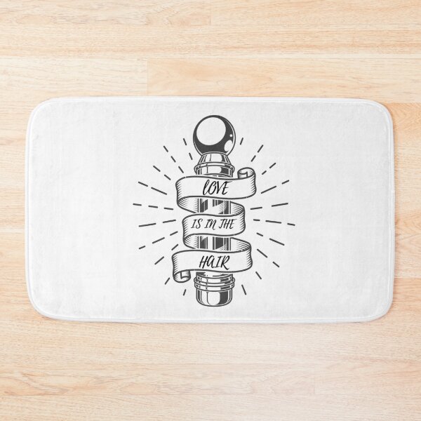 Item preview, Funny barber love is in the hair quote designed and sold by Philip Branecki.