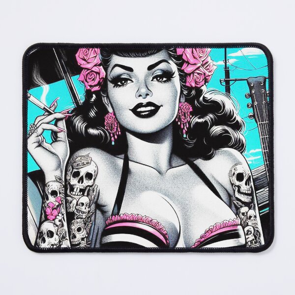 Item preview, Retro Beauty Tattooed Girl designed and sold by PulpVintage.