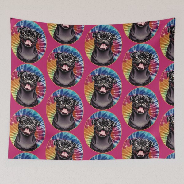Item preview, Tie Dye Puggy designed and sold by FivePugs.