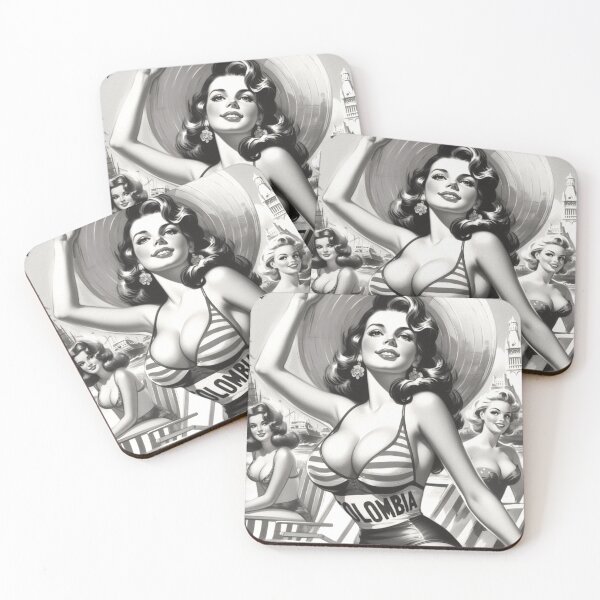 Item preview, Retro Beauty Colombian Girl designed and sold by PulpVintage.