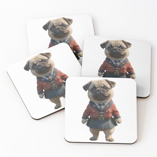 Item preview, Handsome Scottish Pug dog wearing kilt designed and sold by GiwuArt777.
