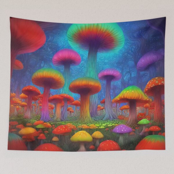 Item preview, Trippy Mushroom Forest  designed and sold by treatsntrinkets.