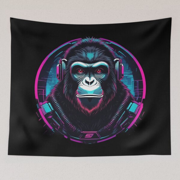 Item preview, Cyberpunk Chimpanzee, Logo Design designed and sold by Burn-Ego.