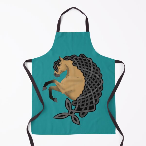 Item preview, Buckskin Andalusian Horse with Celtic Knotwork Mane designed and sold by DappledMoon.