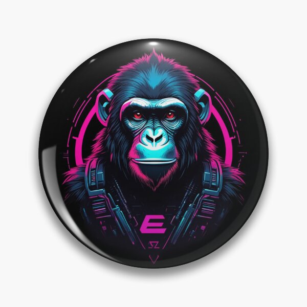 Item preview, Cyberpunk Chimpanzee, Unique Logo Design designed and sold by Burn-Ego.