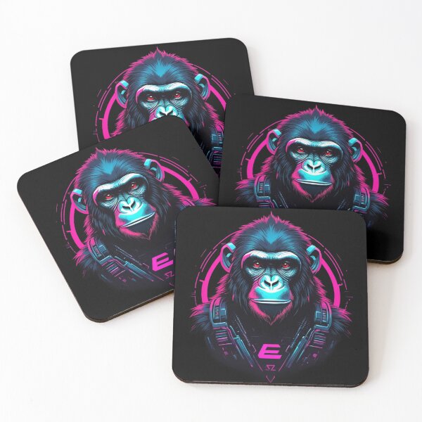 Item preview, Cyberpunk Chimpanzee, Unique Logo Design designed and sold by Burn-Ego.