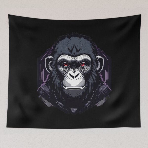 Item preview, Cyber Chimp, Cyberpunk, Unique Logo Design designed and sold by Burn-Ego.