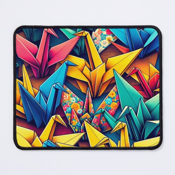 Item preview, Colorful 3D Origami Crane Art Print designed and sold by mymagicstoreus.