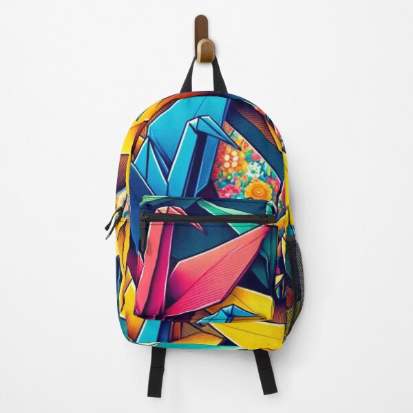 Item preview, Colorful 3D Origami Crane Art Print designed and sold by mymagicstoreus.