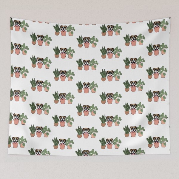 Item preview, Boxer And Plants designed and sold by TheAnimalZ00.