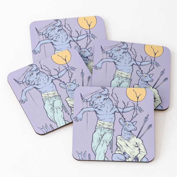 Item preview, the bull and deer at night designed and sold by altshop.