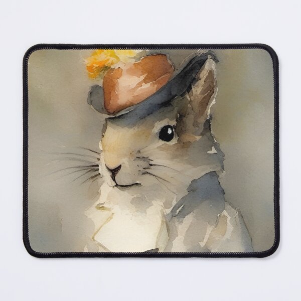 Item preview, Victorian squirrel lady, watercolor painting designed and sold by coolkatia.