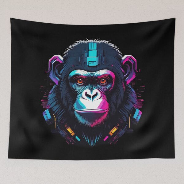 Item preview, Cyber Chimp, Augmented Ape, Unique Logo Design designed and sold by Burn-Ego.