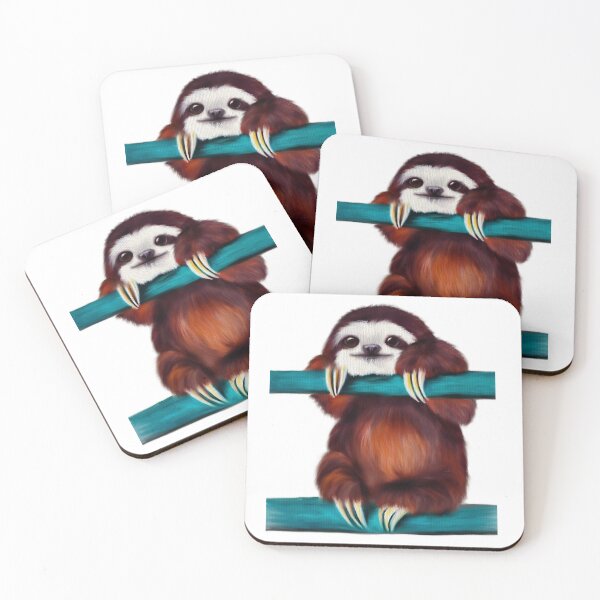 Item preview, Sloth hanging out on a railing  designed and sold by Funsize-Art.