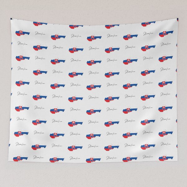 Item preview, Slovakia Country Map and Flag Bratislava Europe designed and sold by dk-design85.