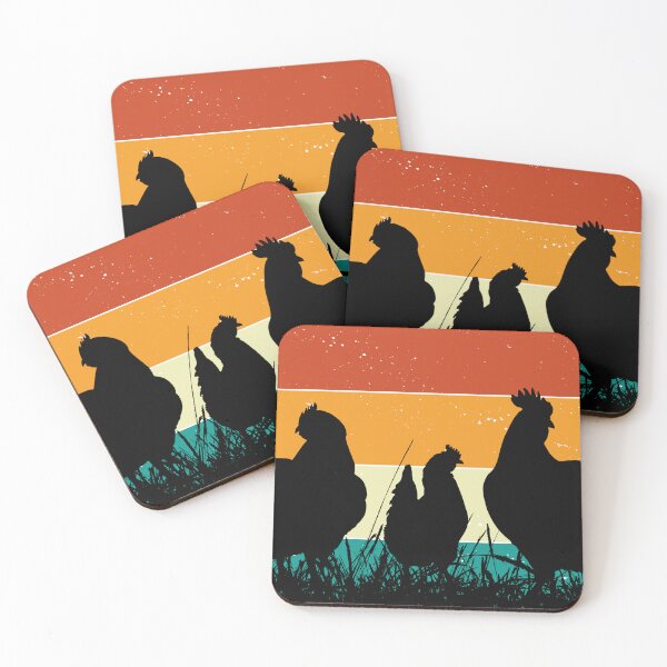 Item preview, Retro Chickens designed and sold by pinkwinkpop.