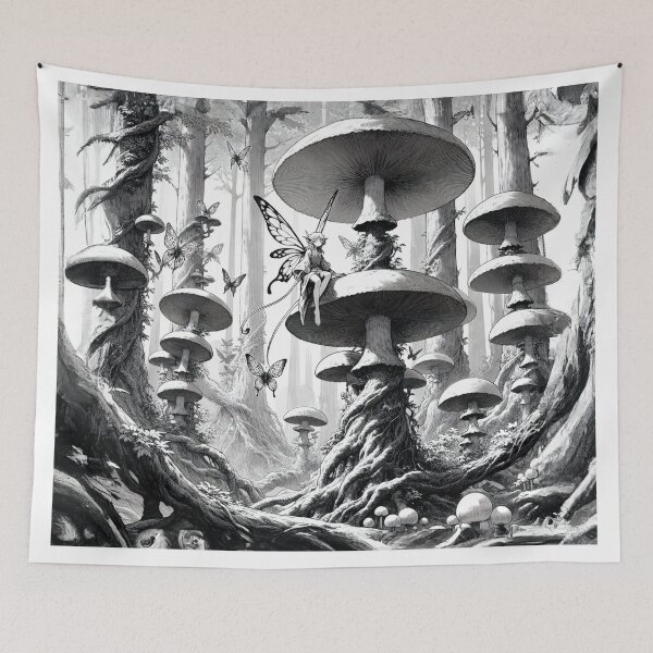 Item preview, Fairy Mushroom Forest designed and sold by ArticCoyote.