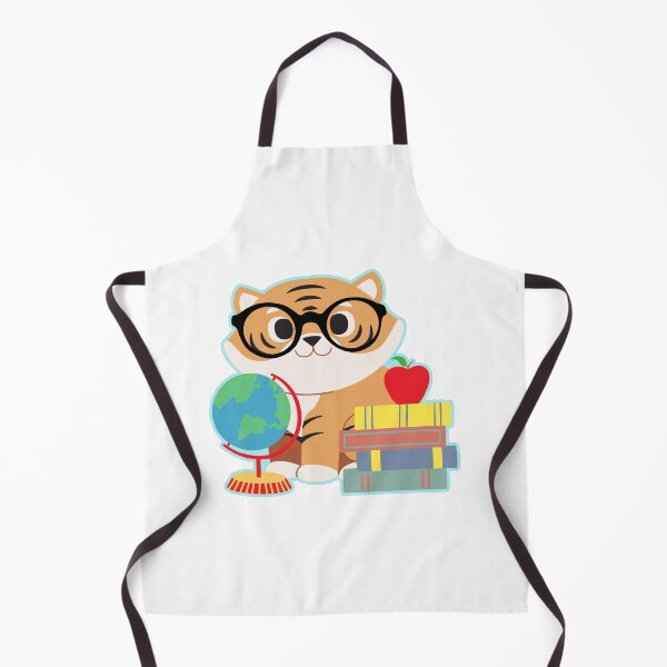 Item preview, Tiger Cute and Nerdy Design Blue Outline designed and sold by CarefulCreation.