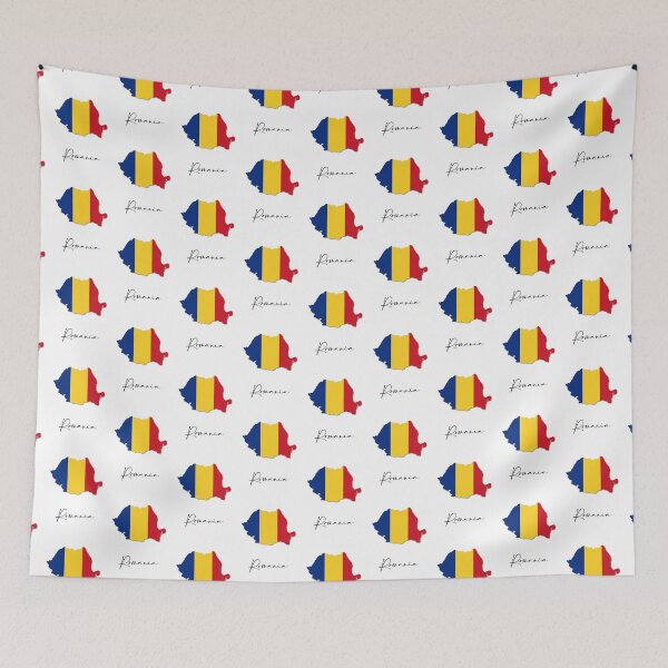 Item preview, Romania Country Map and Flag Bucharest Europe designed and sold by dk-design85.