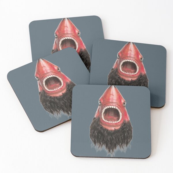 Item preview, A Fanatical Red Shark With A beard For Fish Lovers designed and sold by The2TowPax.