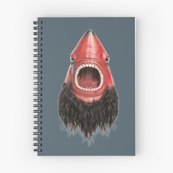 Item preview, A Fanatical Red Shark With A beard For Fish Lovers designed and sold by The2TowPax.