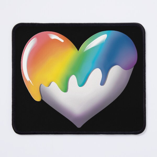 Item preview, Wet Rainbow Paint Dripping off a Heart designed and sold by AloraDawnEve.