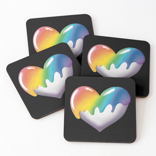 Item preview, Wet Rainbow Paint Dripping off a Heart designed and sold by AloraDawnEve.