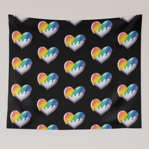 Item preview, Wet Rainbow Paint Dripping off a Heart designed and sold by AloraDawnEve.