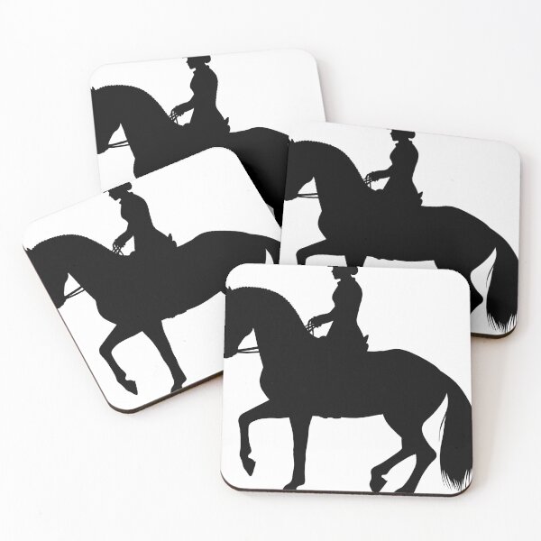 Item preview, Silhouette of a women and a dressage horse designed and sold by PICbyFemke.